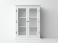 Vetrina - Legno-Vetro-Metallo - 92x40x160 cm - Bianco-Trasparente-Bronzo - Provenzale