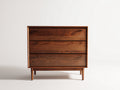 Cassettiera - Legno massello - 118x44x92 cm - Marrone noce - Mid-century vintage