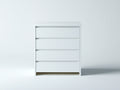 Cassettiera - MDF - 80x42x108 cm - Bianco - Moderno compatto