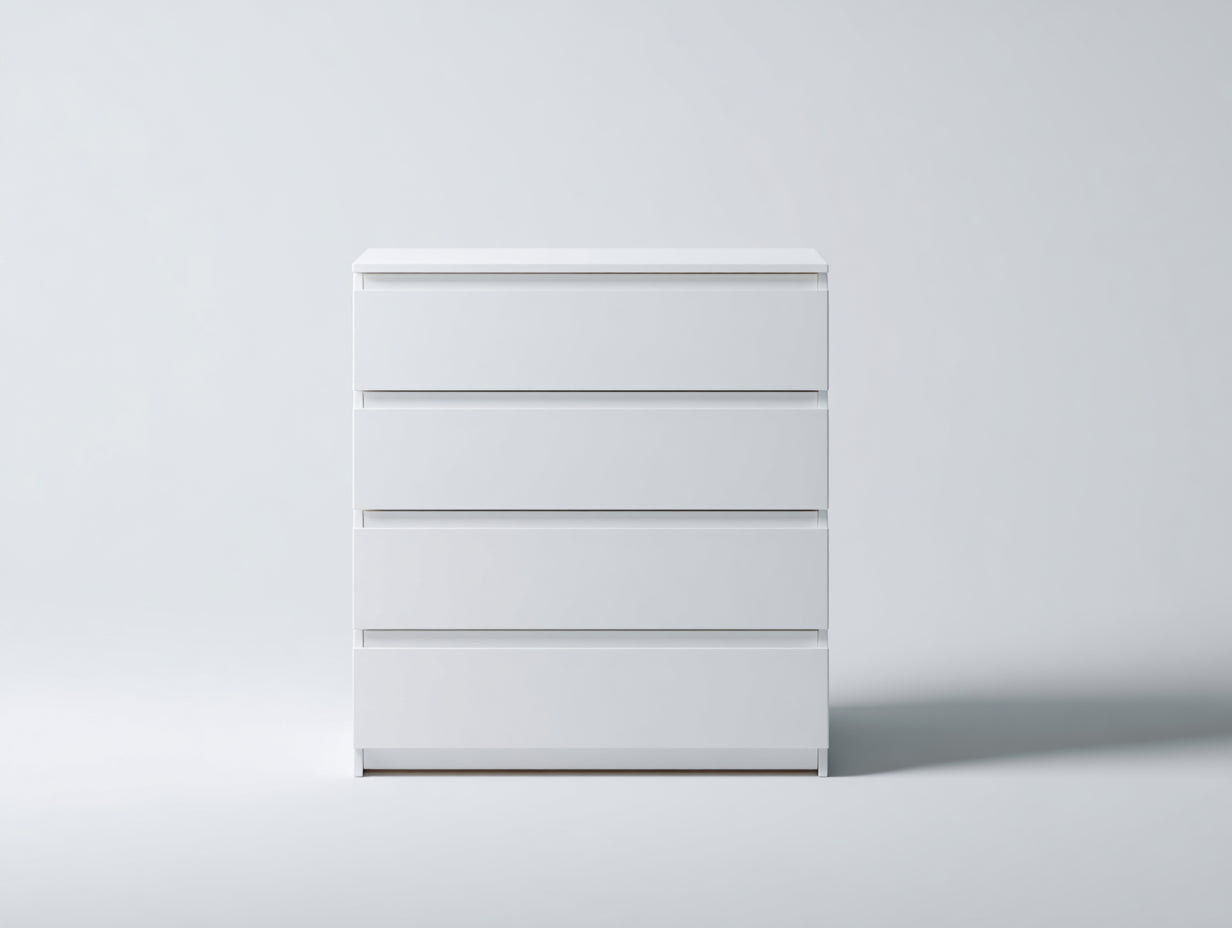 Cassettiera - MDF - 78x42x104 cm - Bianco - Scandinavo moderno