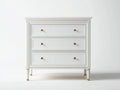 Cassettiera - Legno massello-Metallo - 108x45x96 cm - Bianco-Oro - Neoclassico raffinato