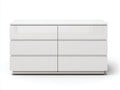 Cassettiera - MDF - 158x45x78 cm - Bianco lucido - Moderno lineare