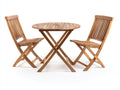 Set da pranzo da esterno - Legno - 80x80x74 cm - Marrone naturale - Stile classico