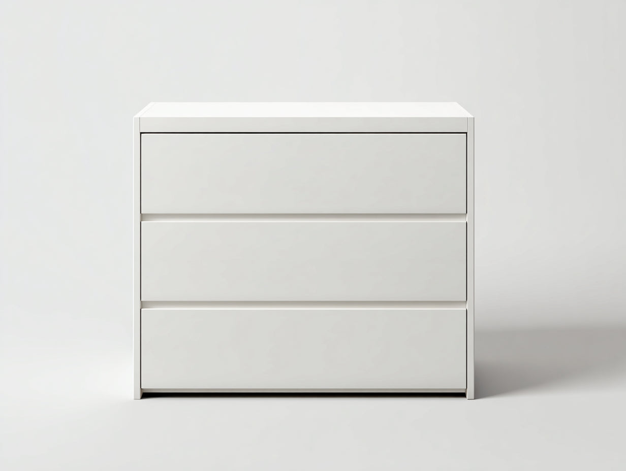 Cassettiera - MDF - 92x44x78 cm - Bianco - Minimalista moderno