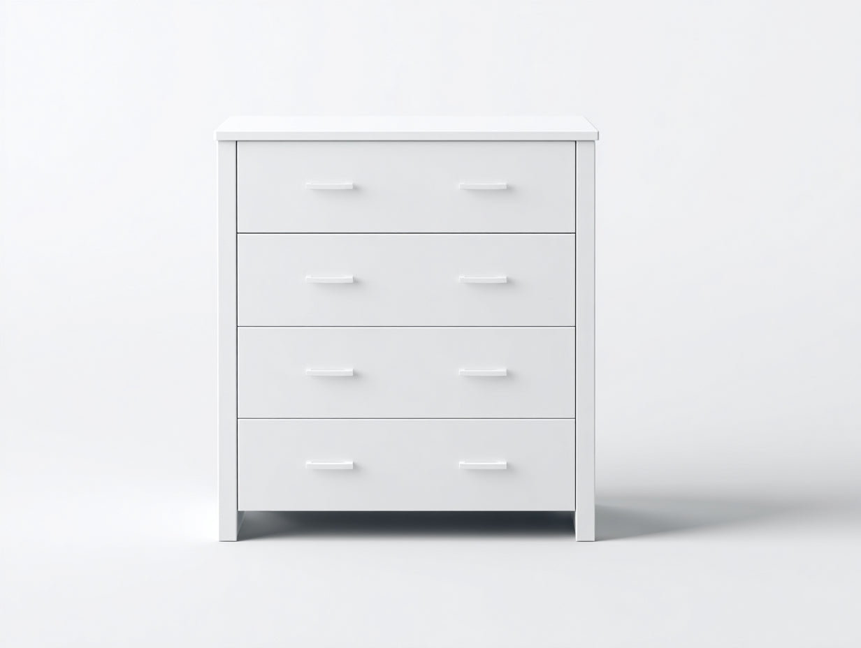 Cassettiera - MDF - 84x43x96 cm - Bianco - Moderno funzionale