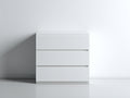 Cassettiera - MDF - 82x44x80 cm - Bianco - Minimalista compatto